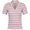 Womens V-Neck Multi Stripe Rib Polo Red/White/Blue