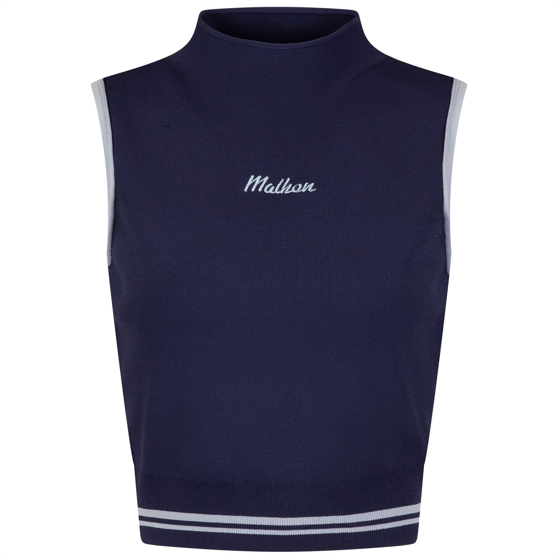 Womens Kara Mock Neck Vest Navy