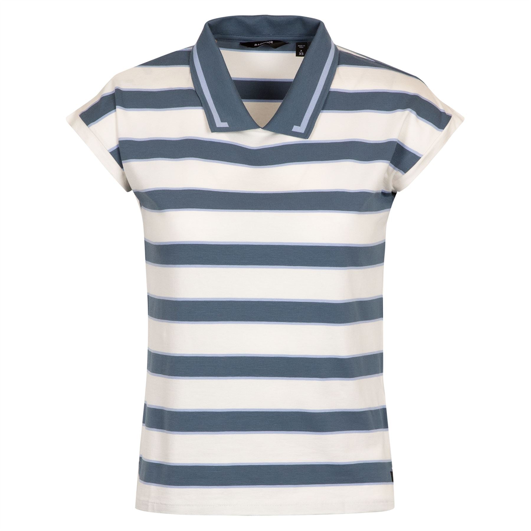 Womens Karley Boat Stripe Polo True Blue/Snow White