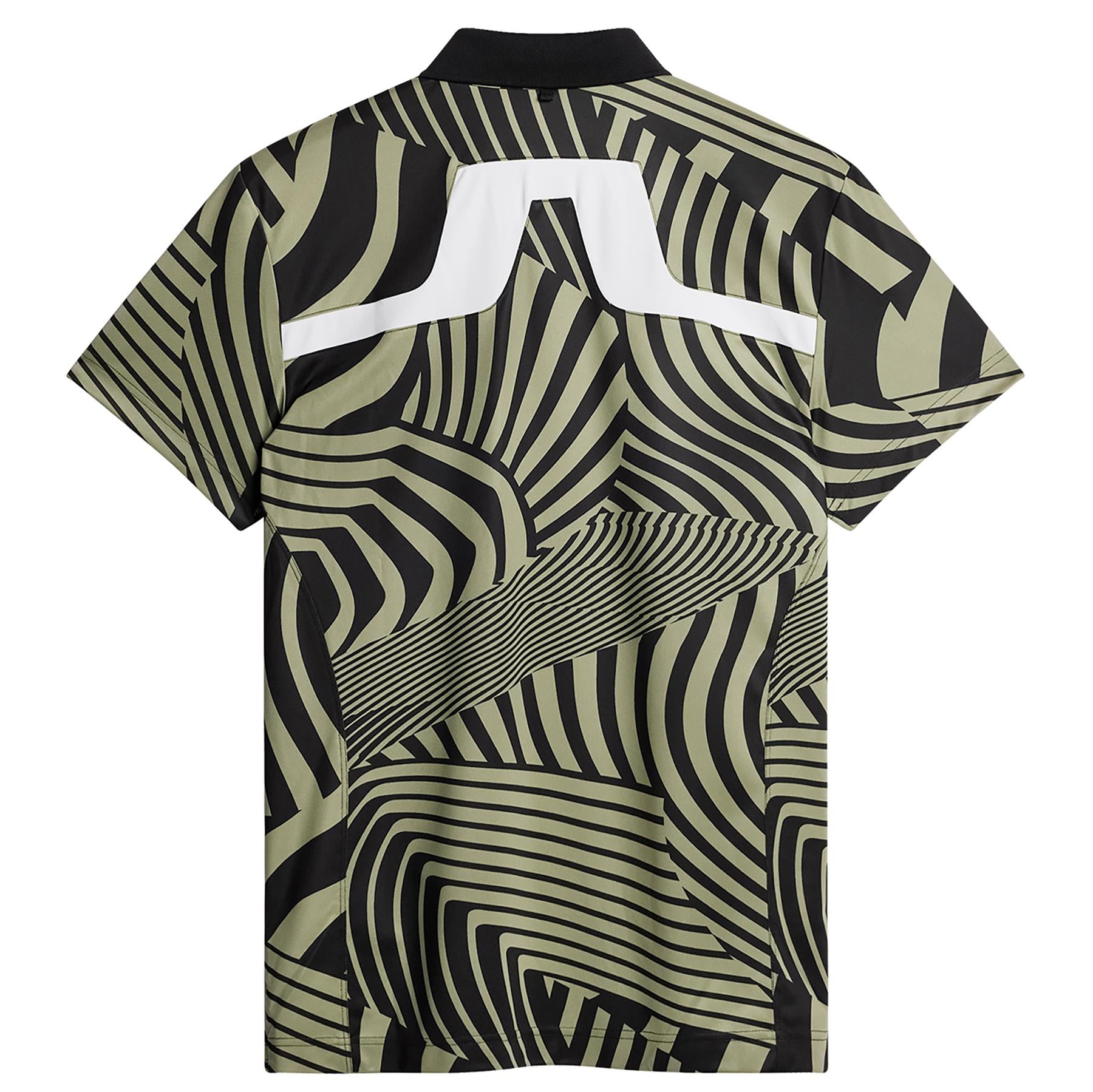 KV Regular Fit TX Jersey Dazzle Wave Print Tour Polo Black