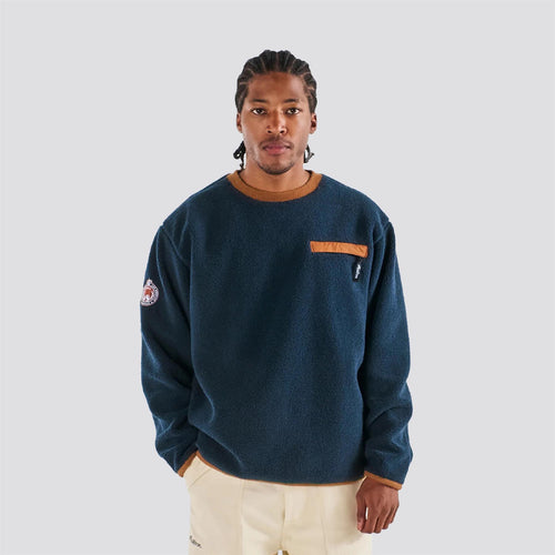Hudson Sherpa Crewneck Sweater Navy
