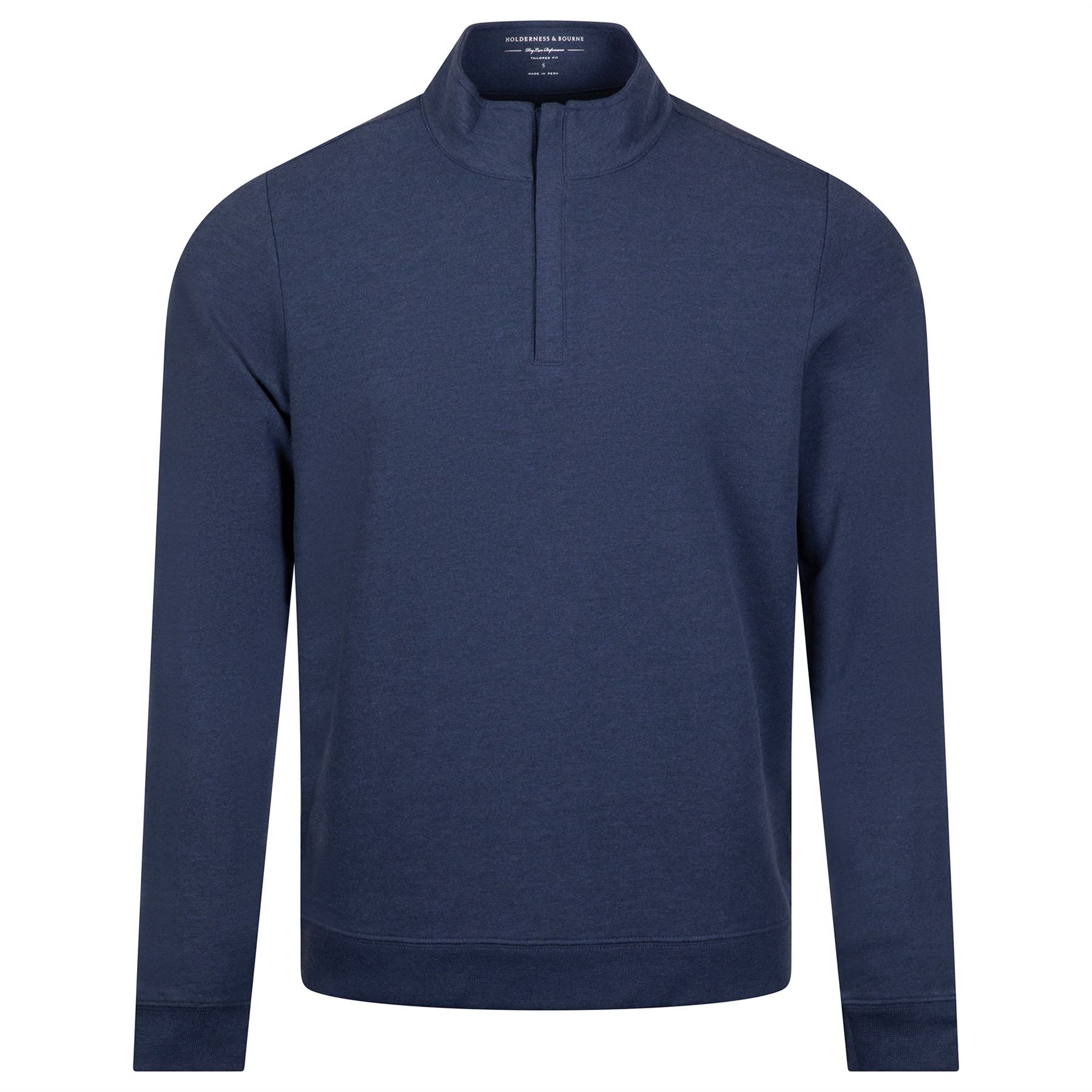 The Harper Quarter Zip Mid Layer Heathered Atlantic