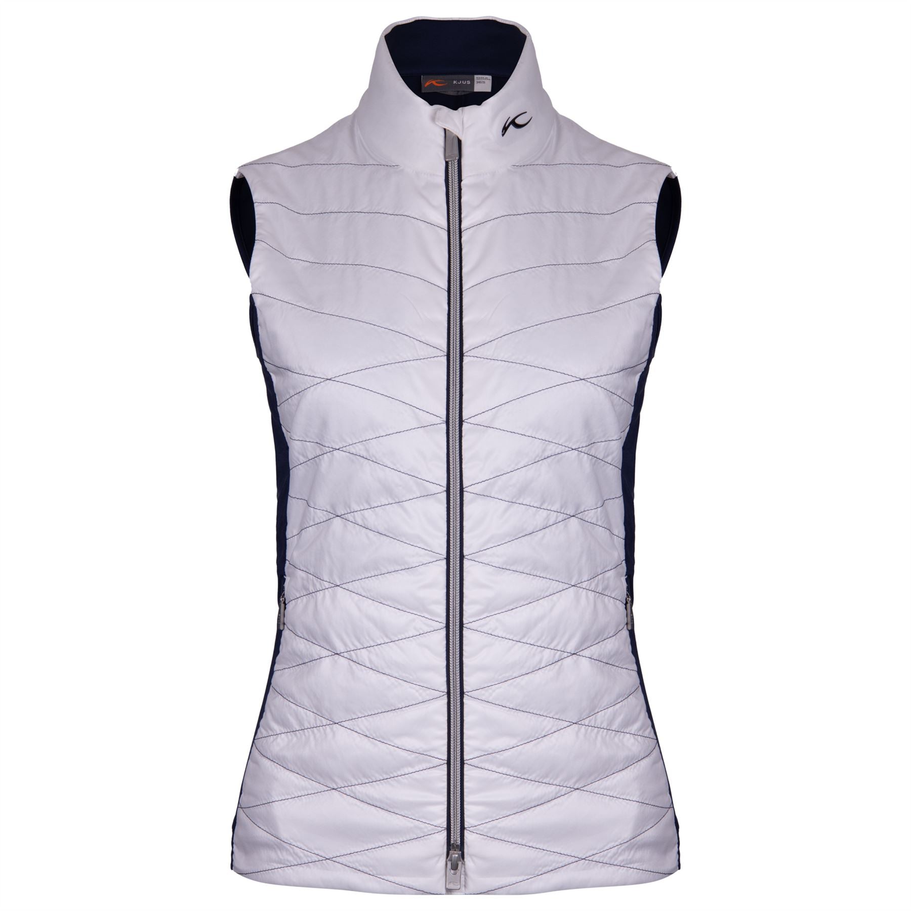 Womens Retention Vest White/Atlanta Blue