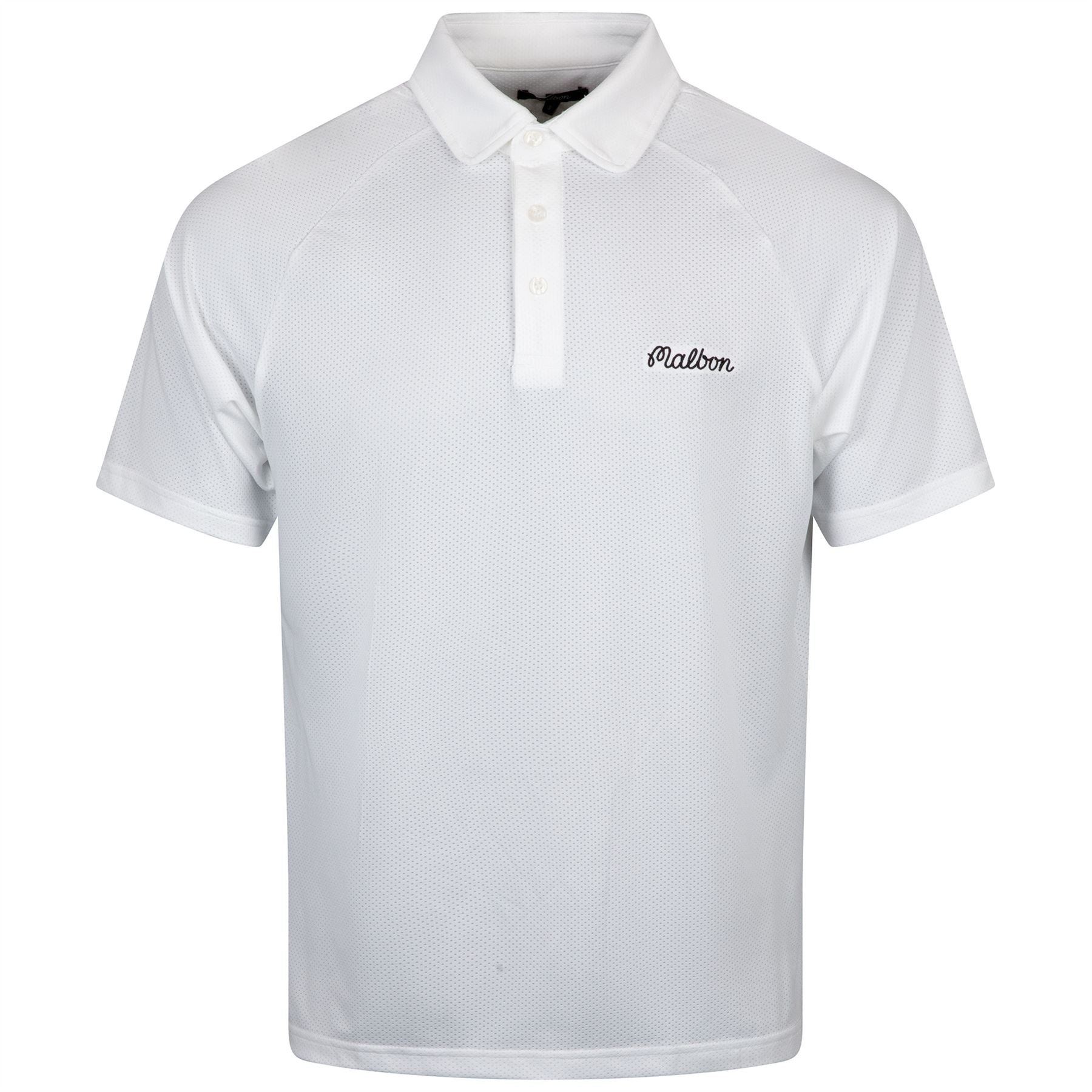 Evergreen Raglan Mesh Sleeve Polo White
