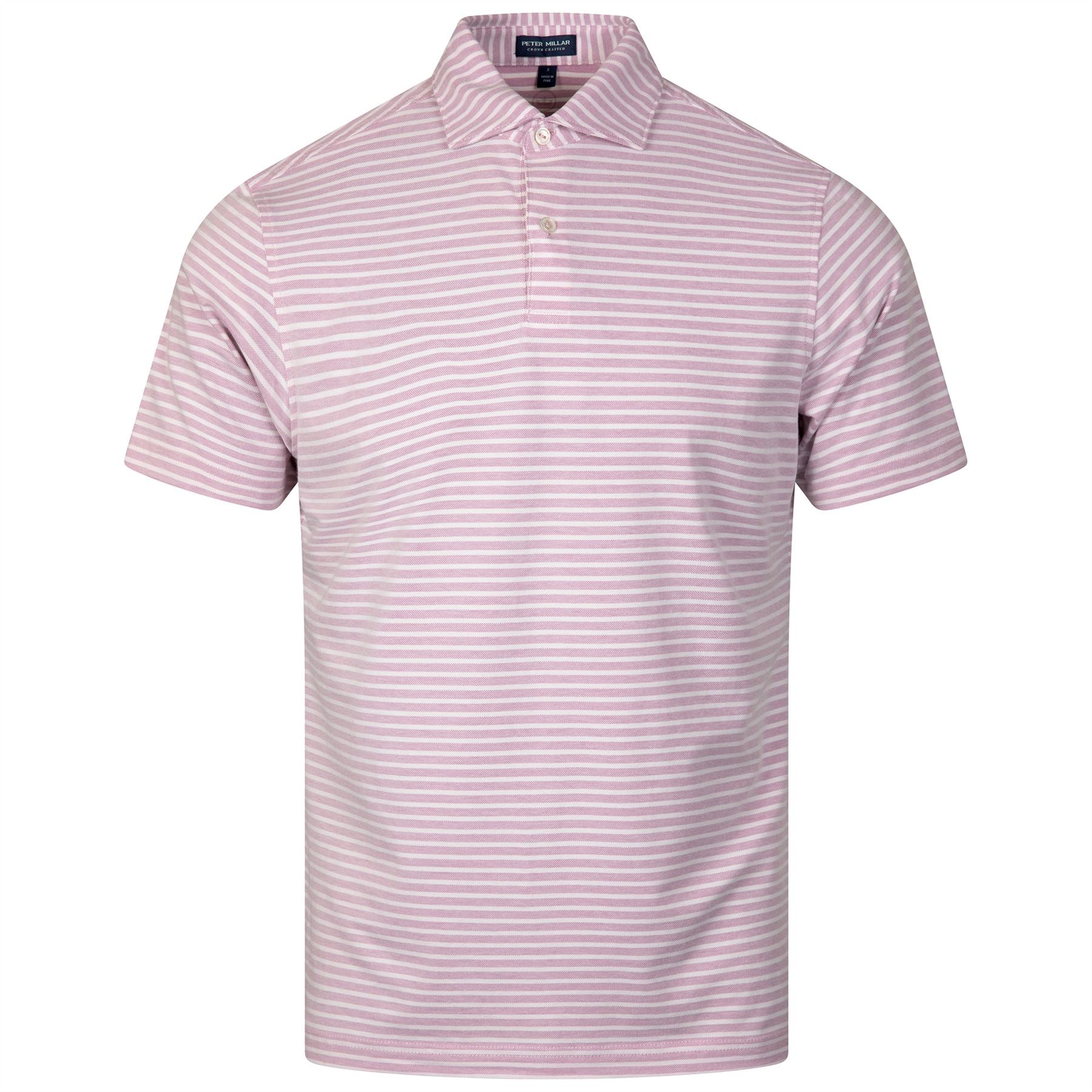 Albatross Cotton Blend Stripe Pique Polo Valencia