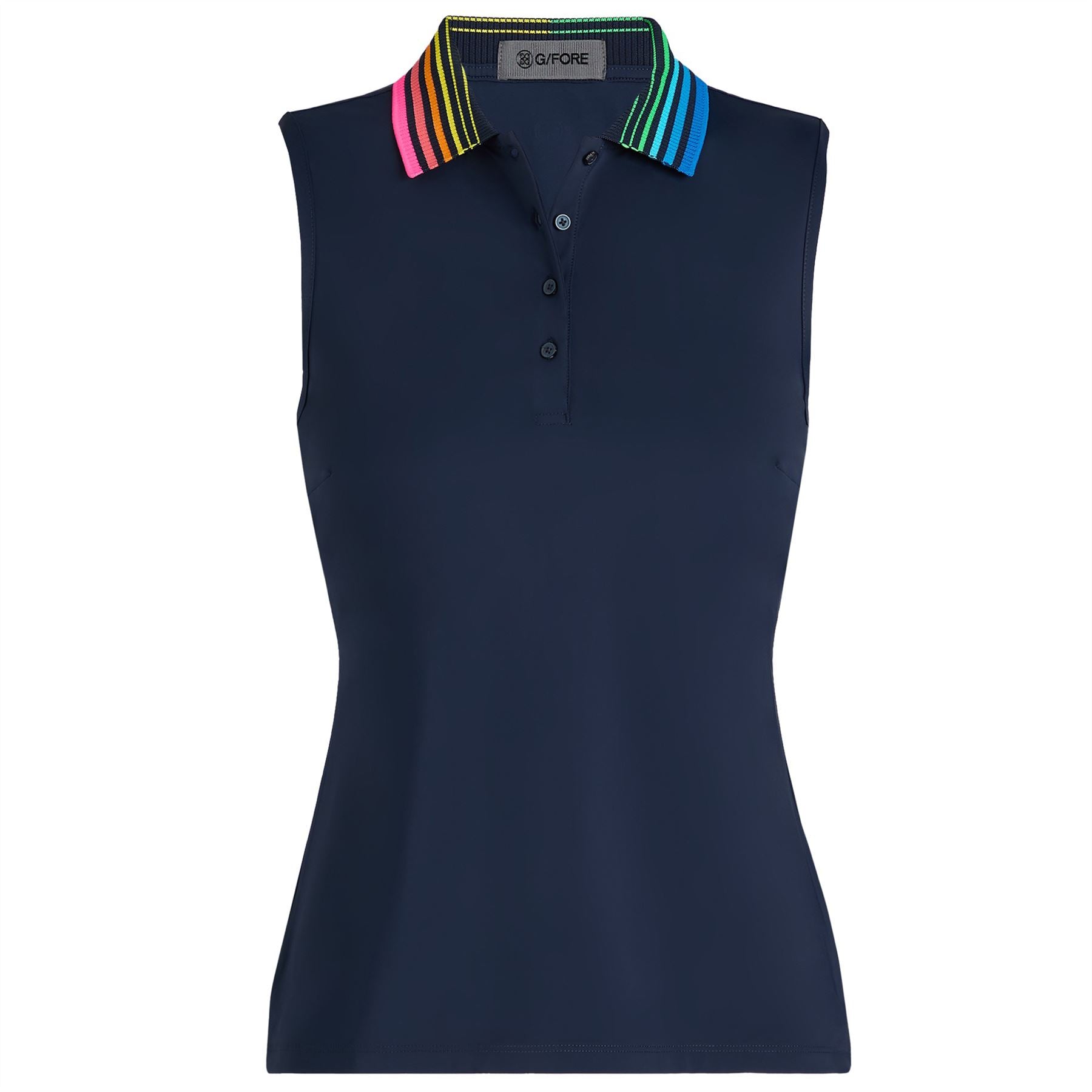 Womens Gradient Collar Silky Tech Nylon SL Polo Twilight