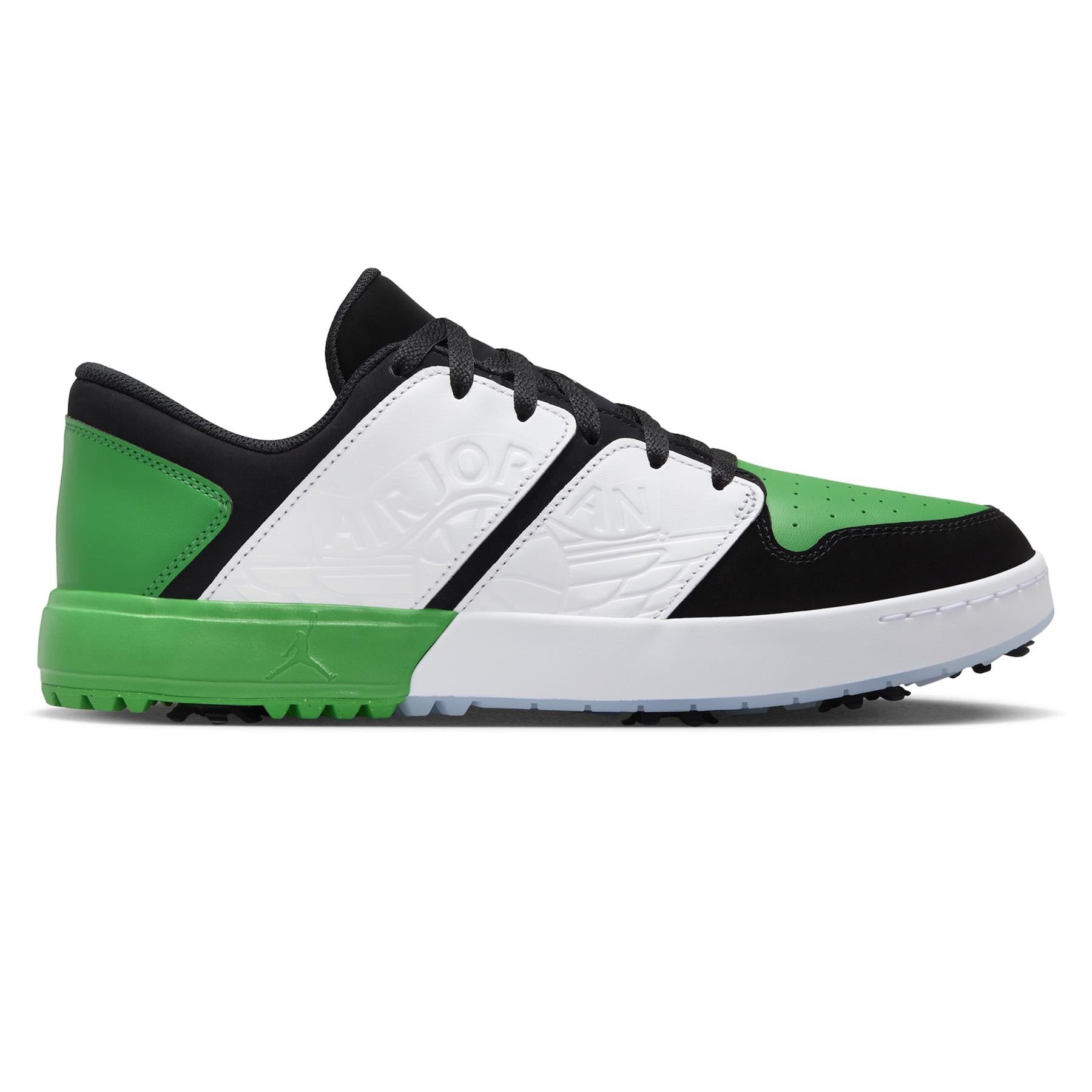 Air Jordan 1 NU Retro Golf Shoes Black/Lucky Green/White/Blue Tint