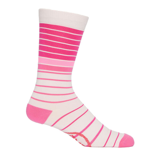 Mixed Stripe Crew Sock Blush