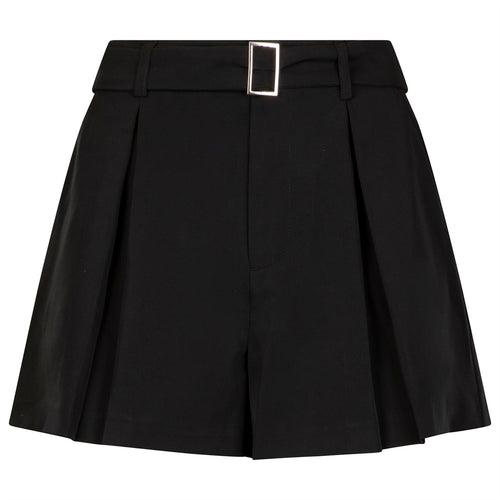 Womens Amara Pleated Shorts Black