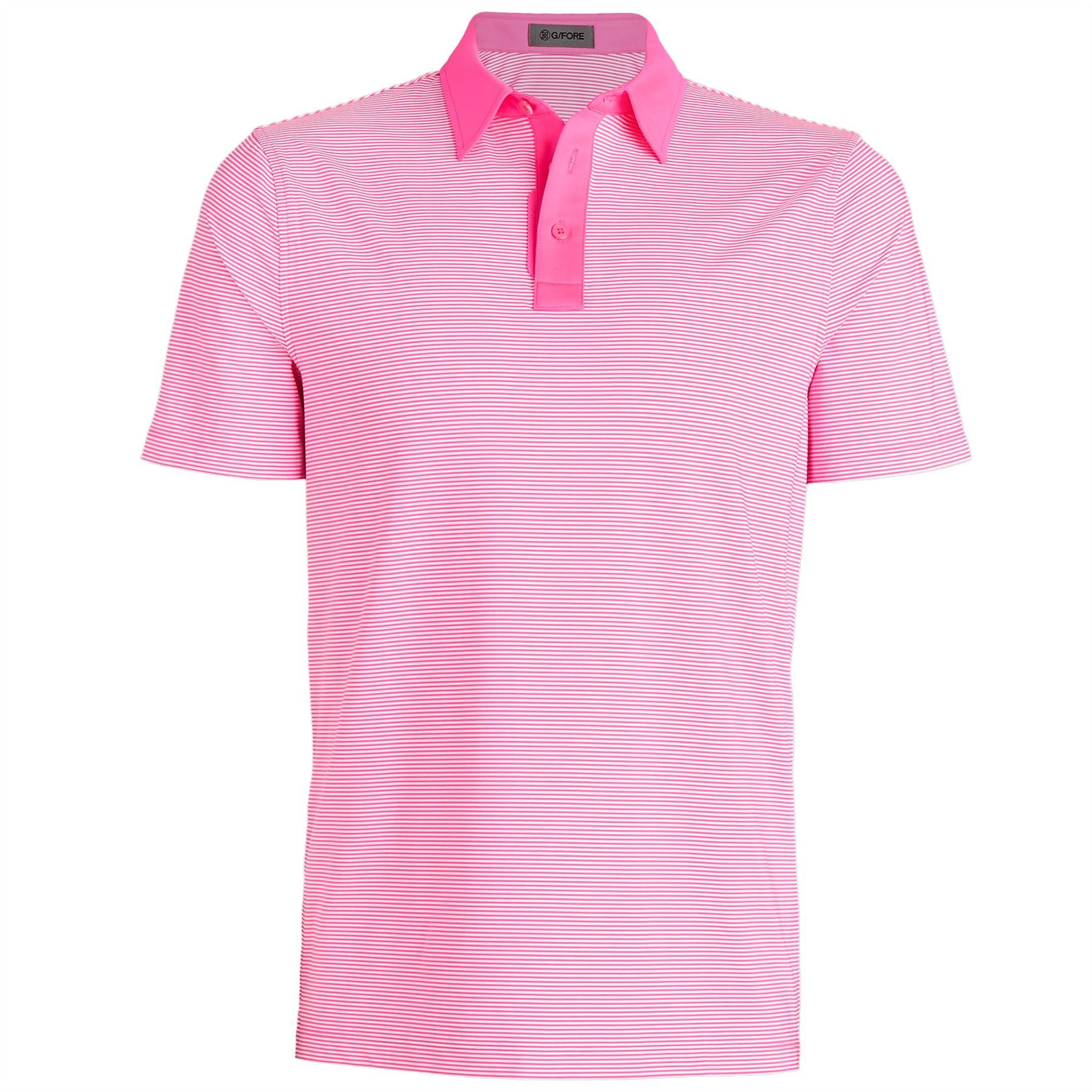 Feeder Stripe High Gauge Jersey Polo Knockout Pink