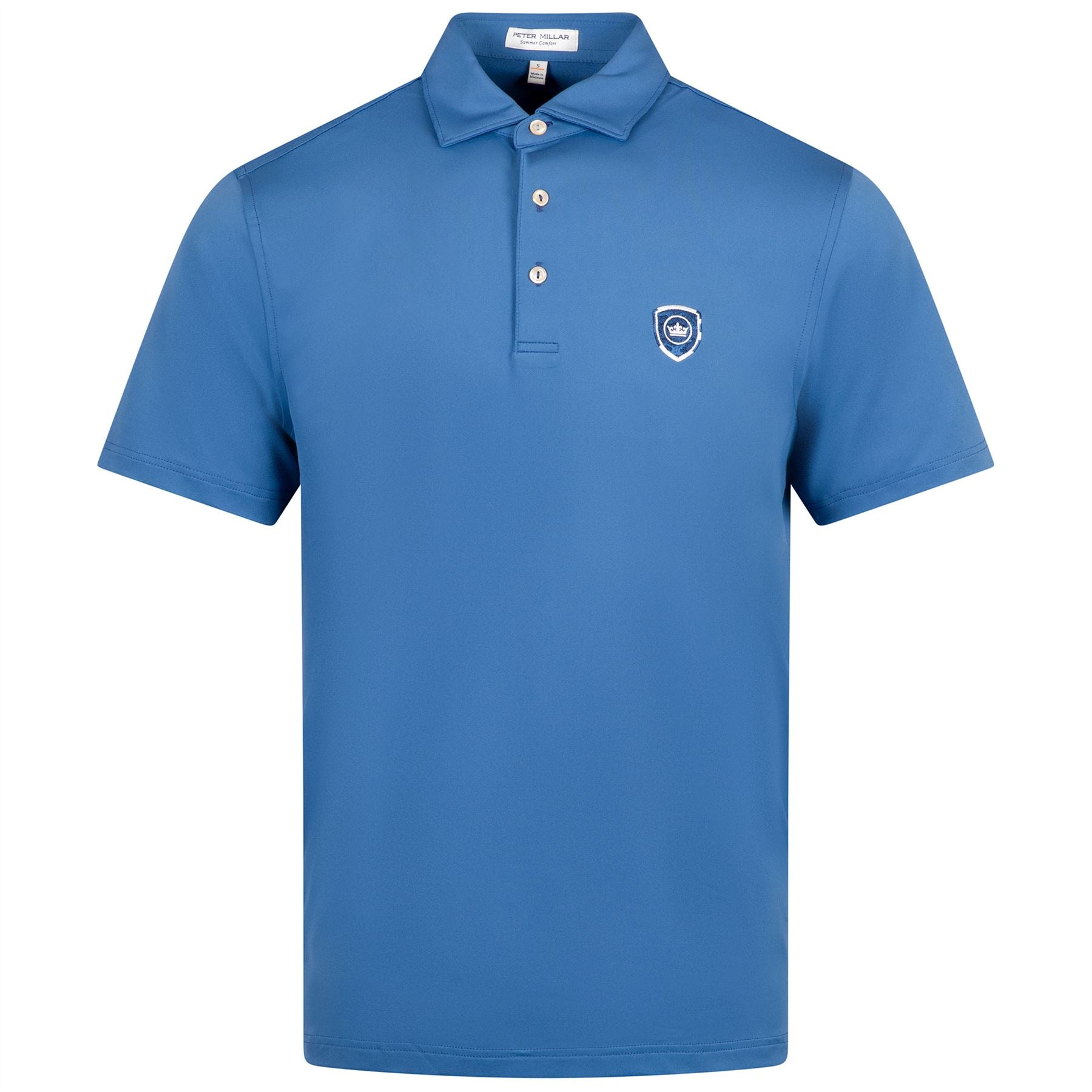 x TRENDYGOLF Camo Shield Solid Performance Jersey Polo Sailor Blue