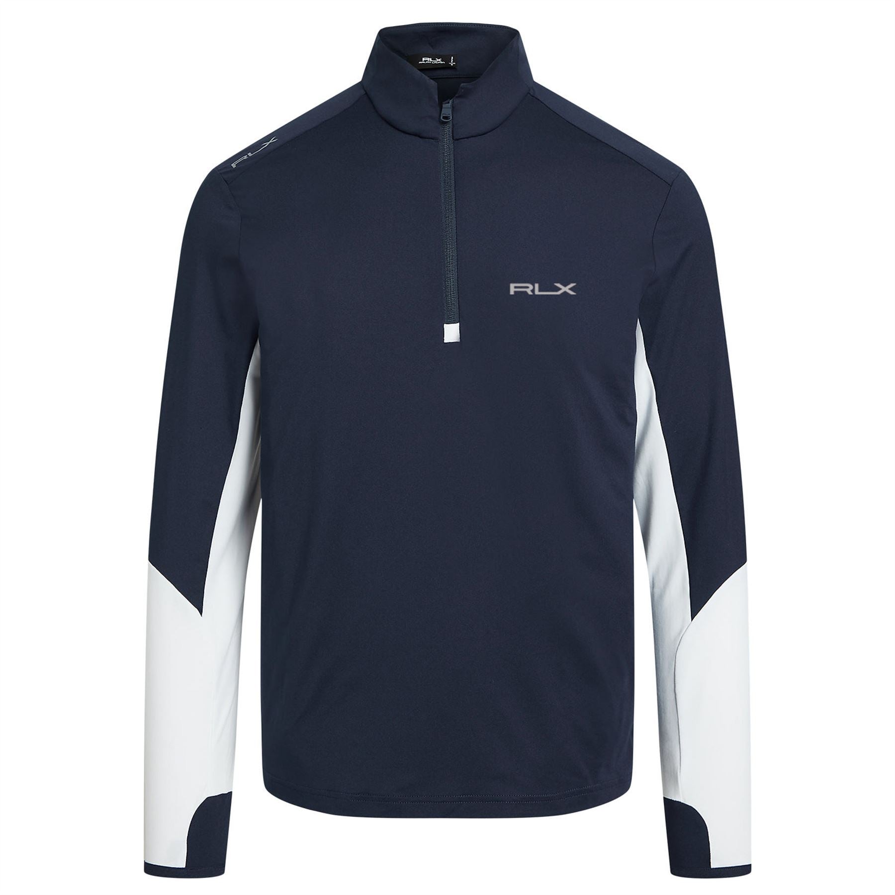 Stretch Jersey Quarter Zip Pullover Refined Navy/ Ceramic White