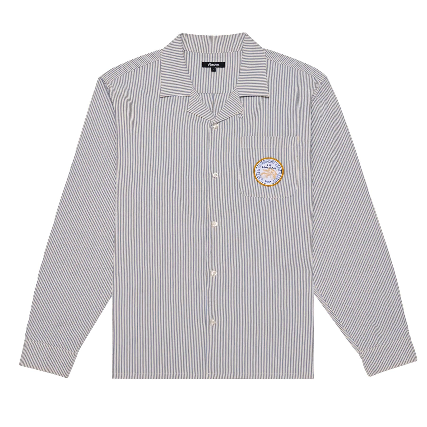Saint-Tropez Seersucker LS Shirt Blue
