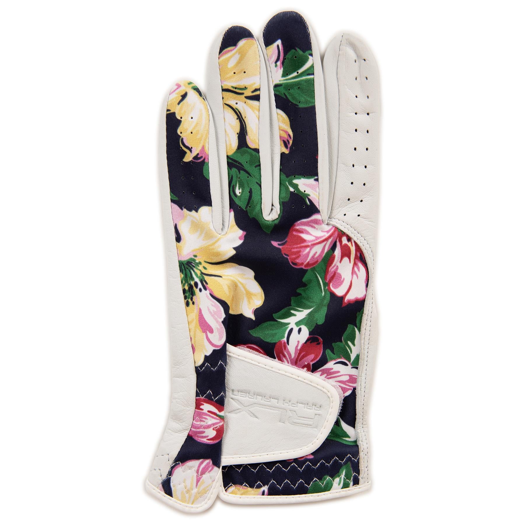 Womens LH Hybrid Golf Glove White/Tropical Floral