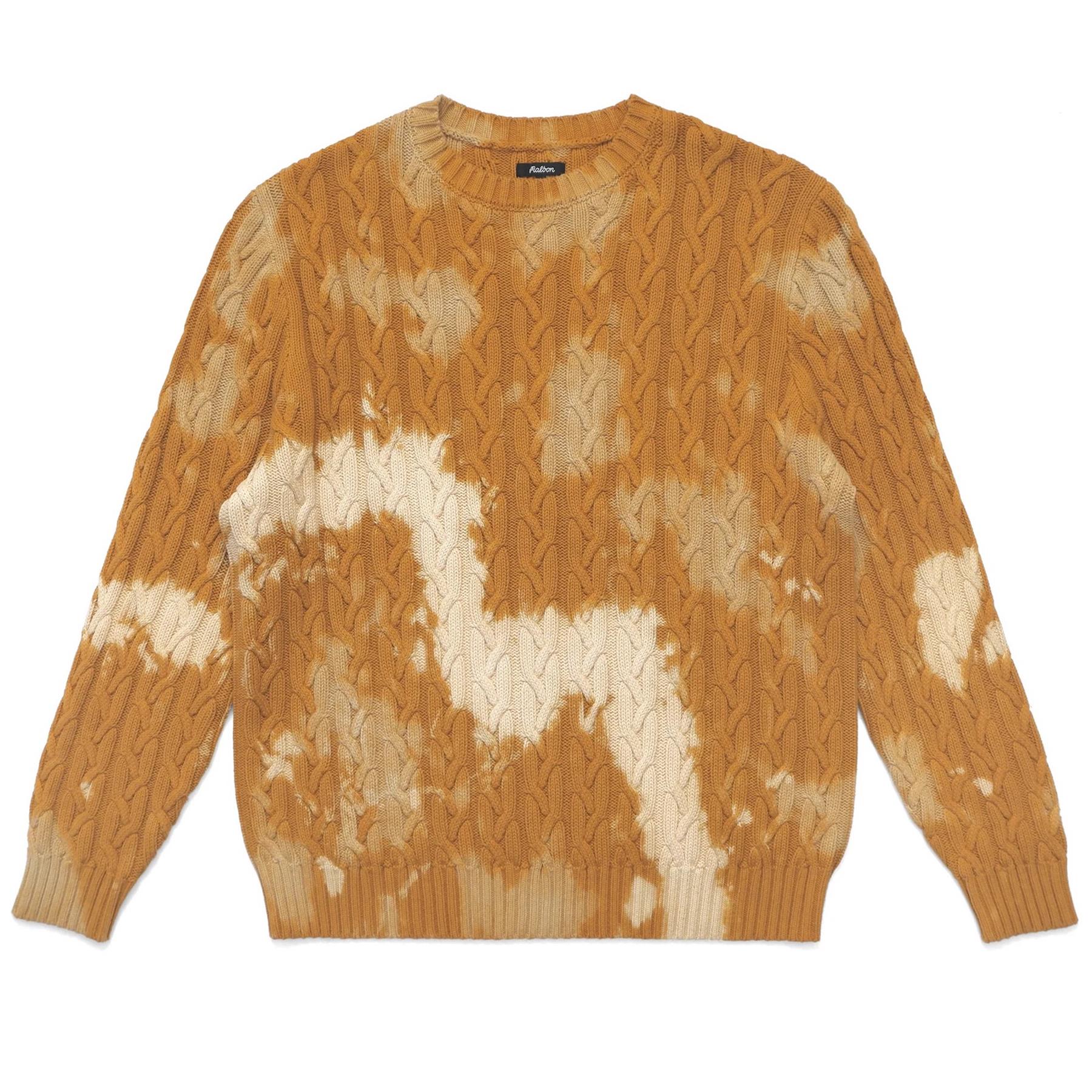 Shibori Cableknit Sweater Saffron