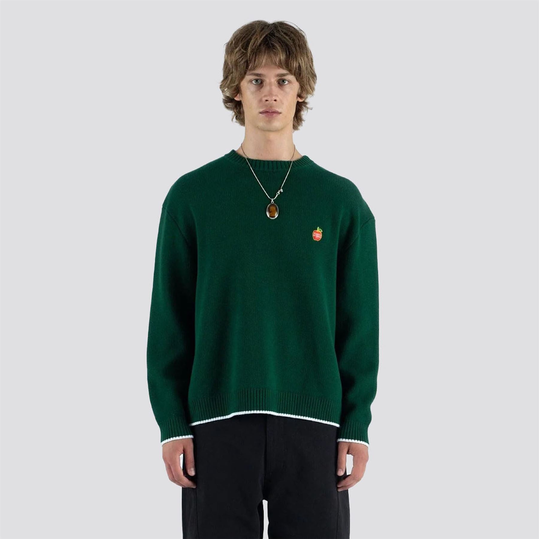 Foster Knit Crew Sweater Green