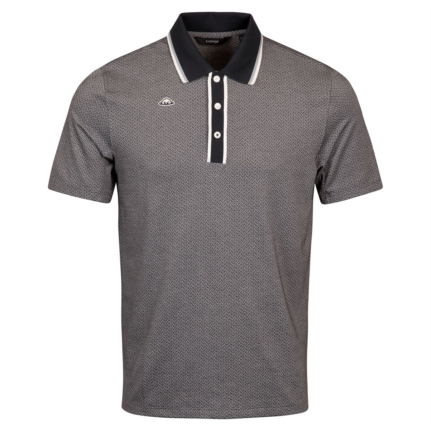 Hudson Recycled Vintage Jacquard Polo Blue Graphite