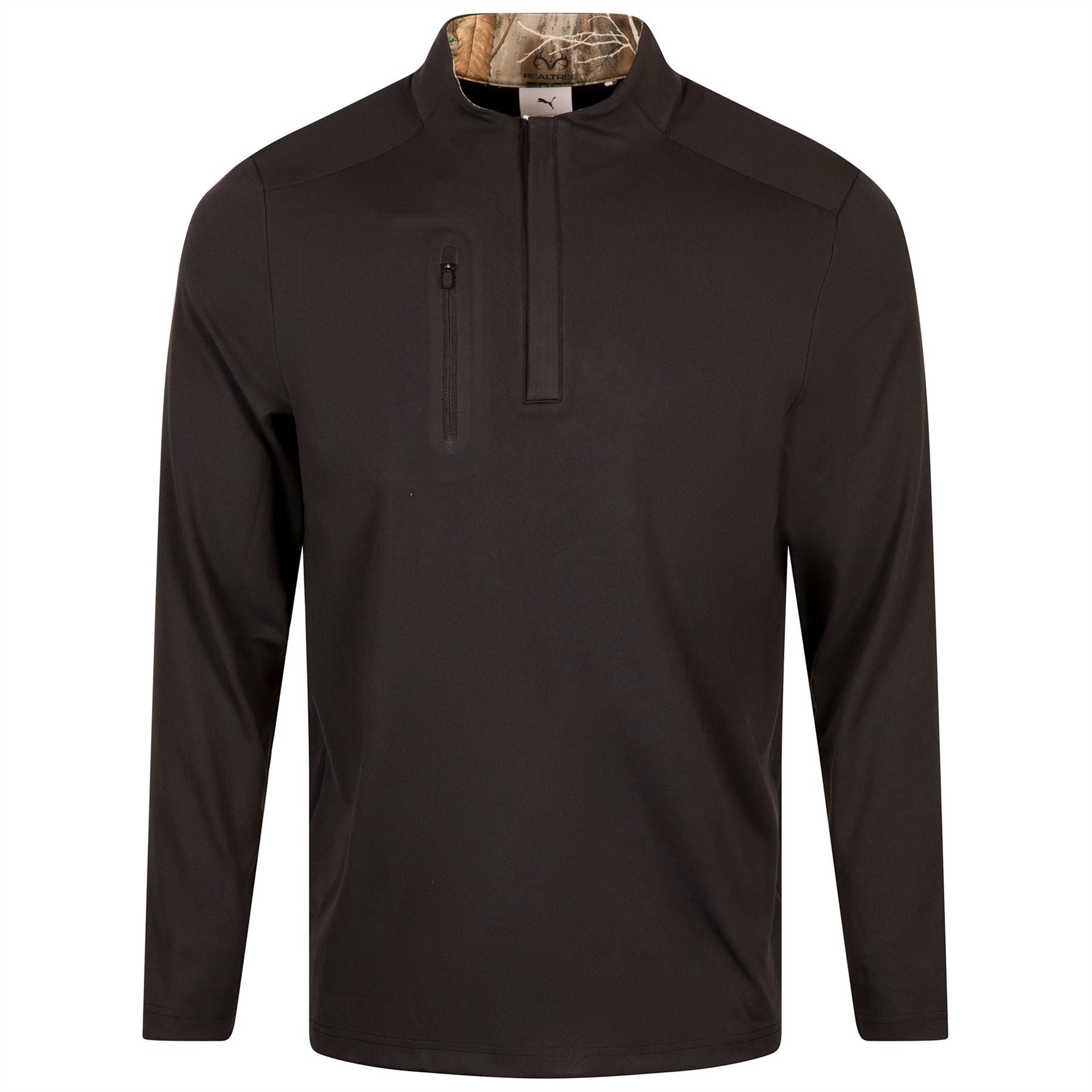 x Real Tree Quarter Zip Mid Layer Puma Black