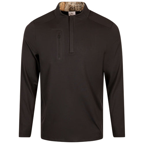 x Real Tree Quarter Zip Mid Layer Puma Black