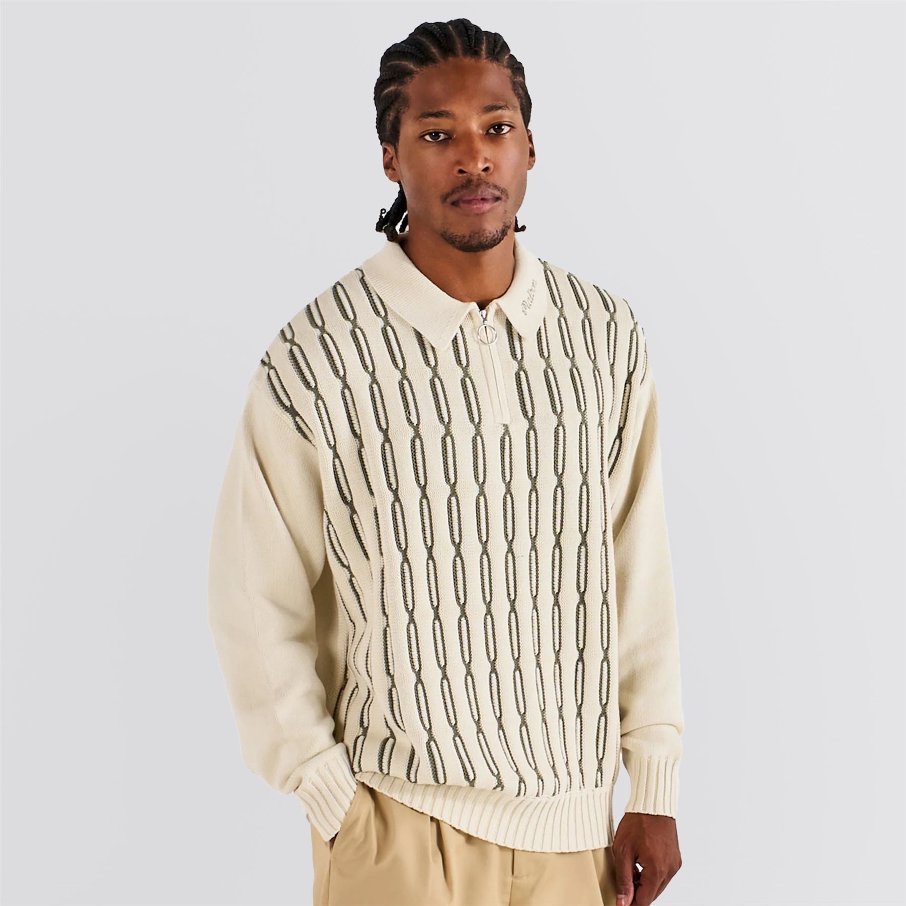 Links Polo Sweater Beige