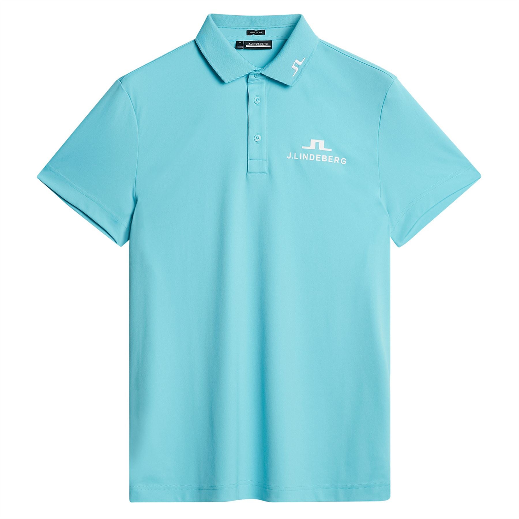 KV Regular Fit TX Jersey Print Tour Polo Blue Curacao