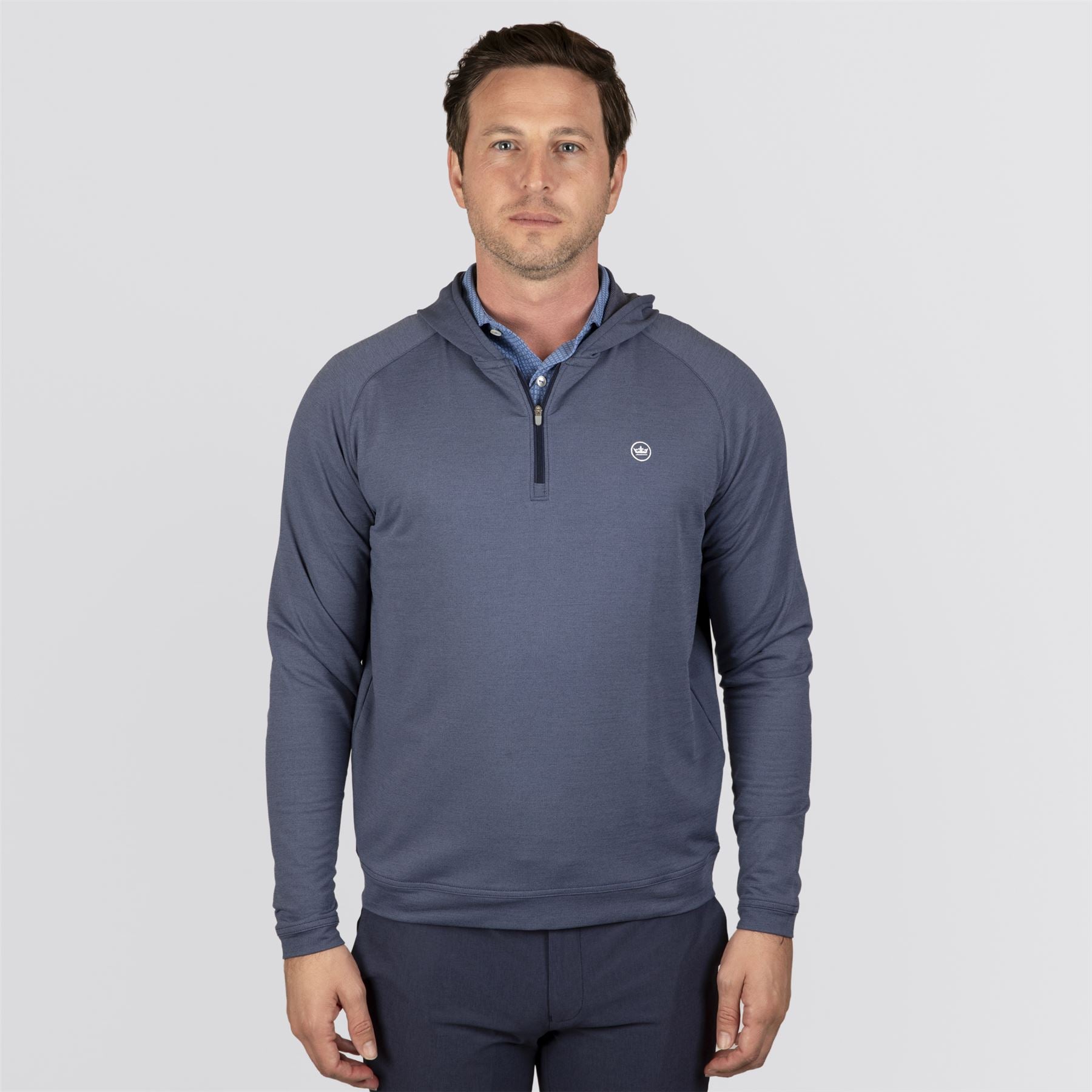Pine Performance Quarter-Zip Hoodie Navy