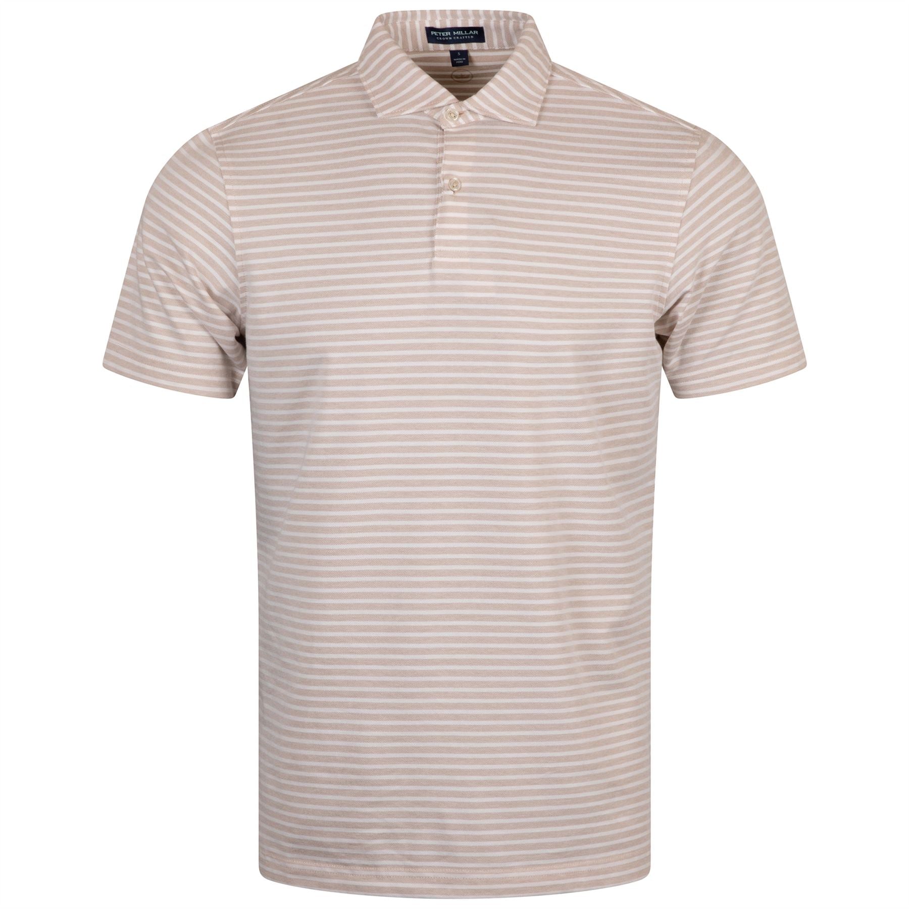 Albatross Cotton Blend Stripe Pique Polo Summer Dunes