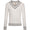 Womens V-Neck Cable Knit Sweater White