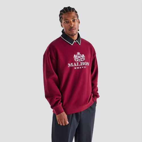 Monarch Crewneck Sweater Red Mahogany