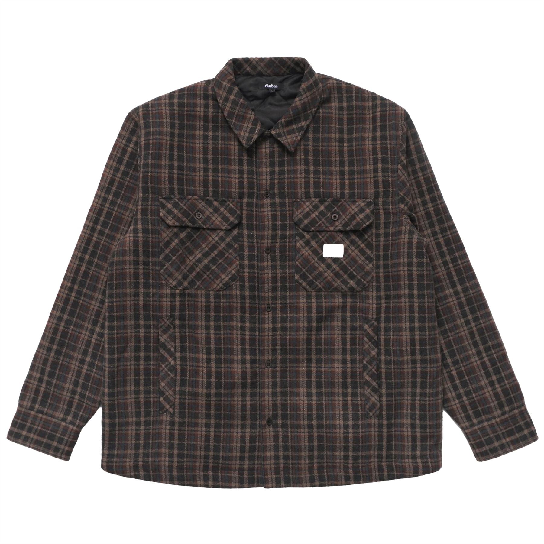 Colton Quilted Flannel Shirt Brown