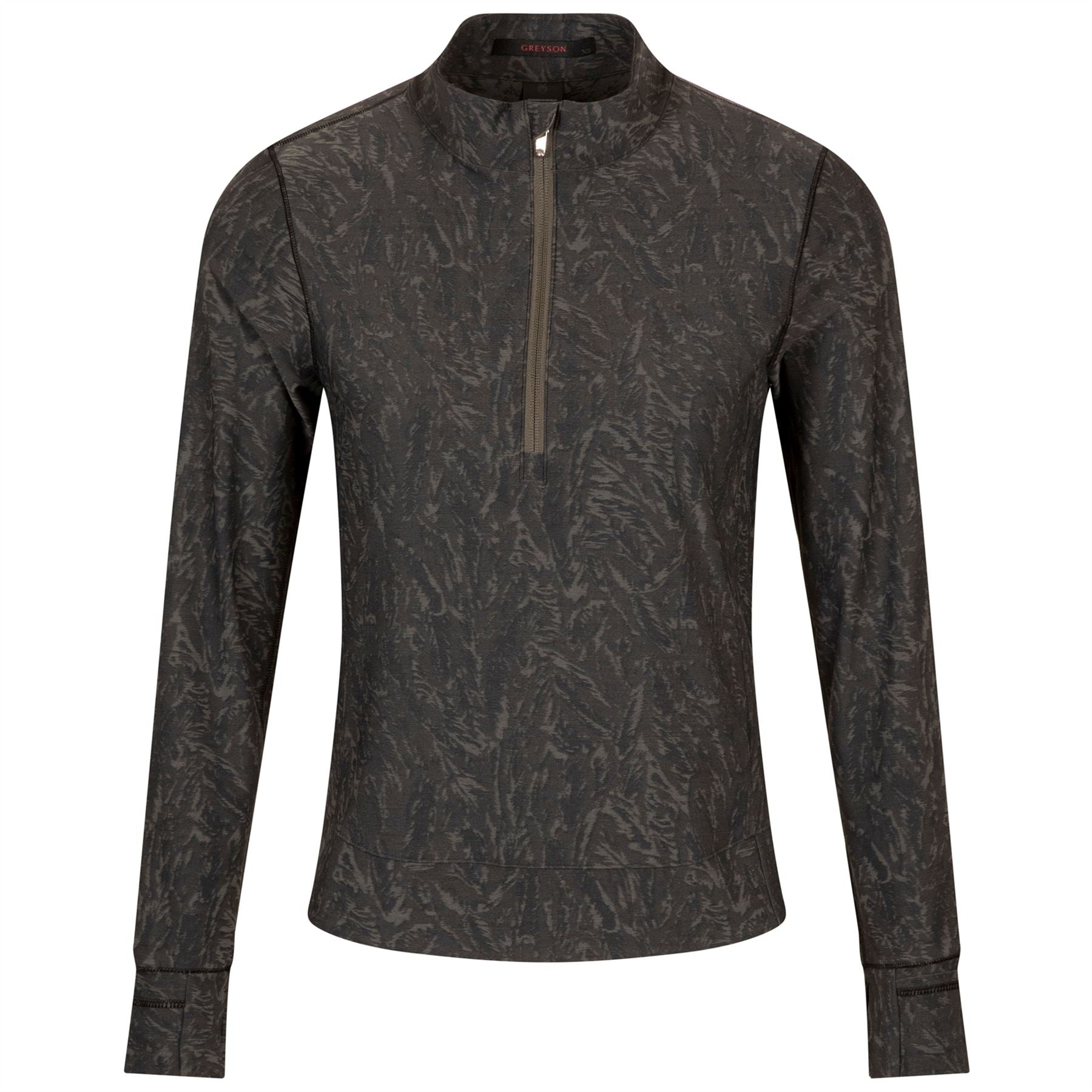Womens Feather Jacquard Halley II Quarter Zip Camp