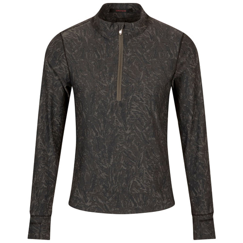 Womens Feather Jacquard Halley II Quarter Zip Camp