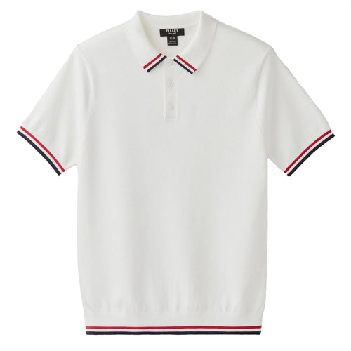 Womens Albatross Polo White/Red Stripe