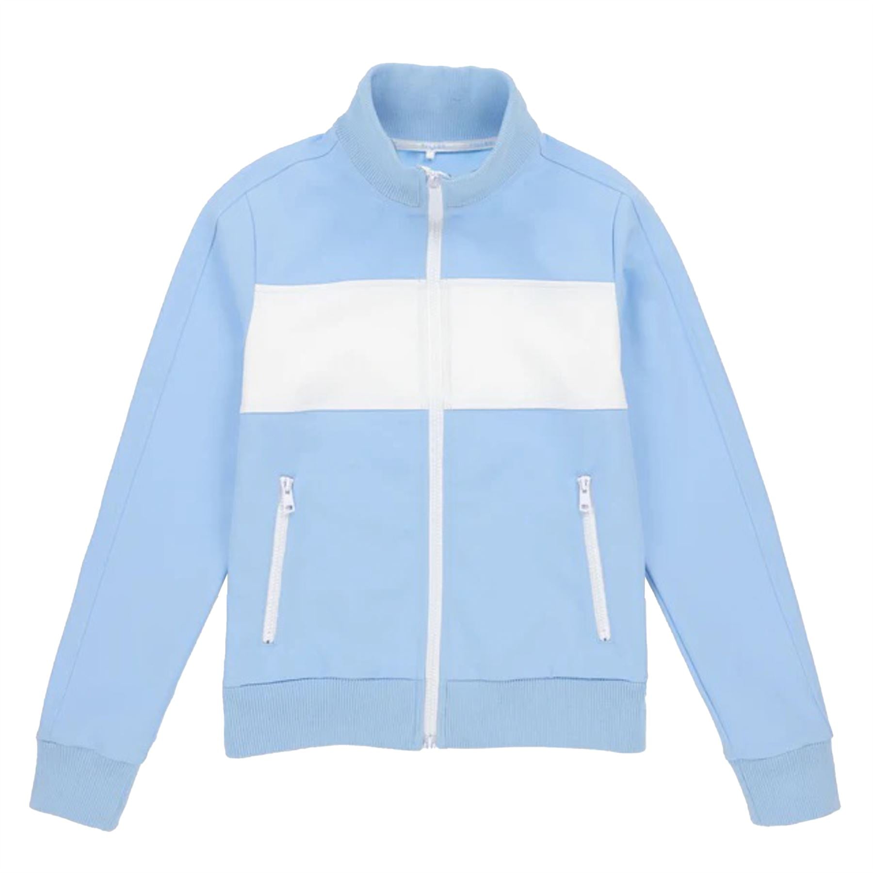 Womens Warm Up Jacket Powder Blue/White