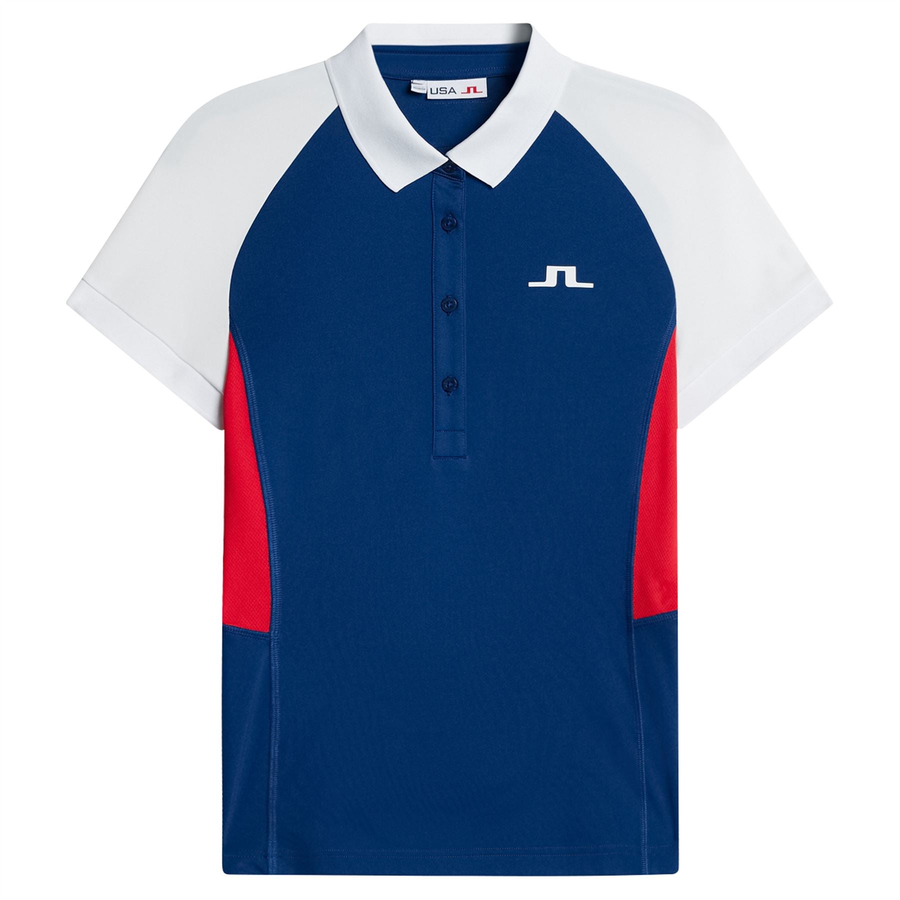 Womens Coralie Regular Fit Colorblock Polo Estate Blue