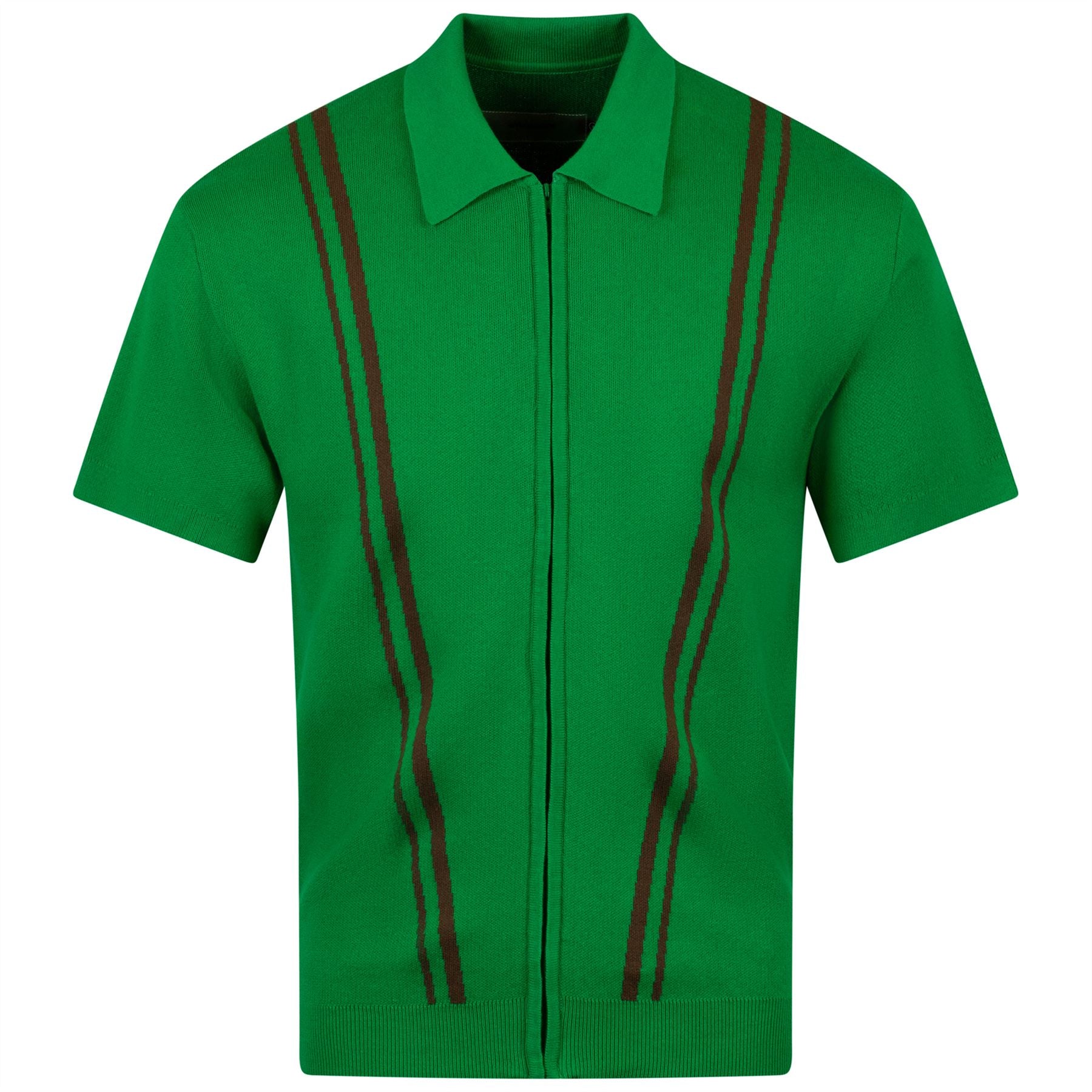 Basil Knit Sweater Polo Green