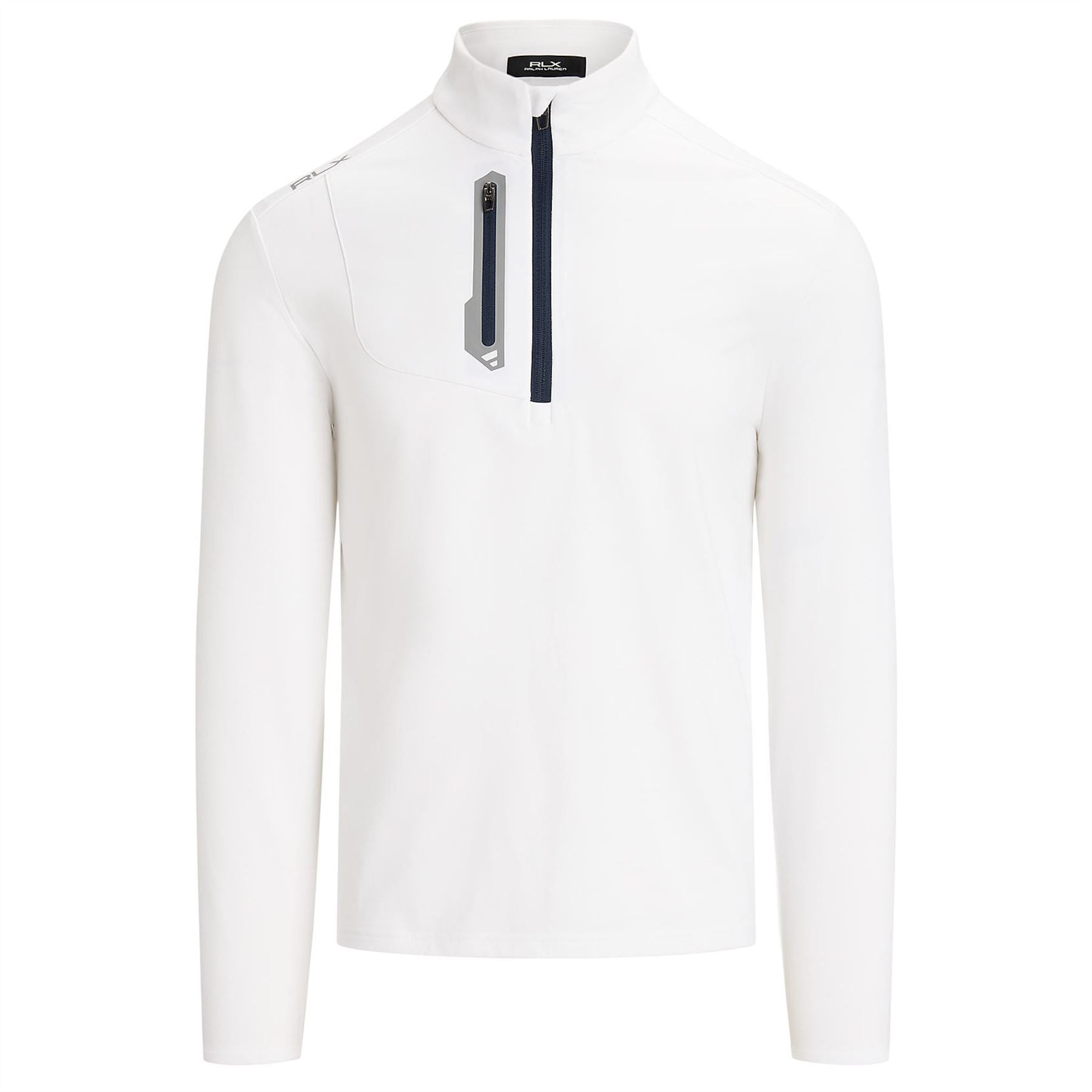 RLX Classic Fit Performance Jersey Mid Layer Ceramic White