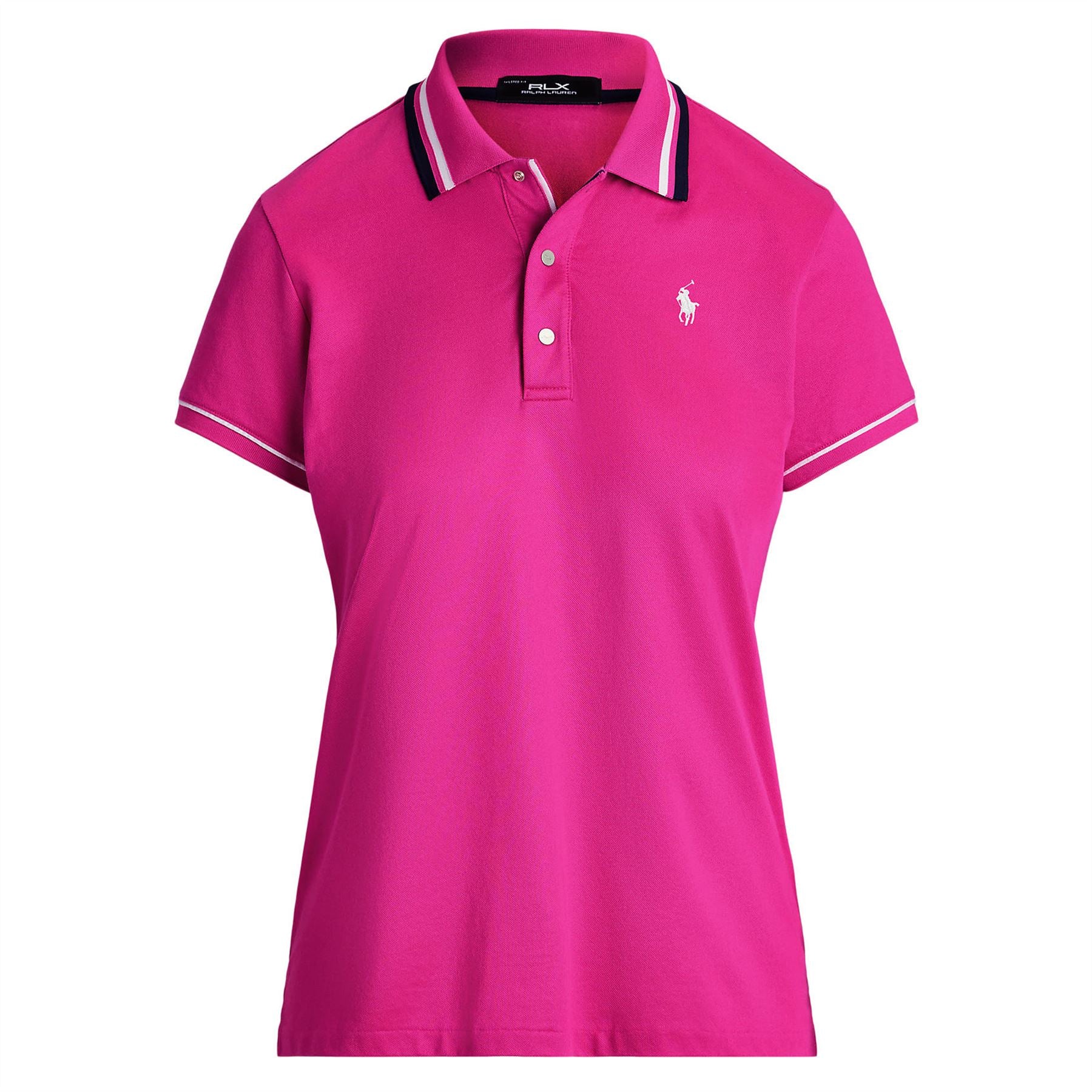 Womens RLX Tailored Fit Val Tour Pique Polo Regatta Pink/Navy/White