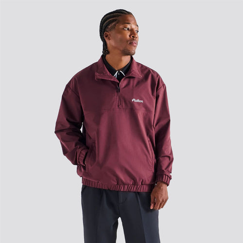 Noah Half Zip Pullover Red Mahogany