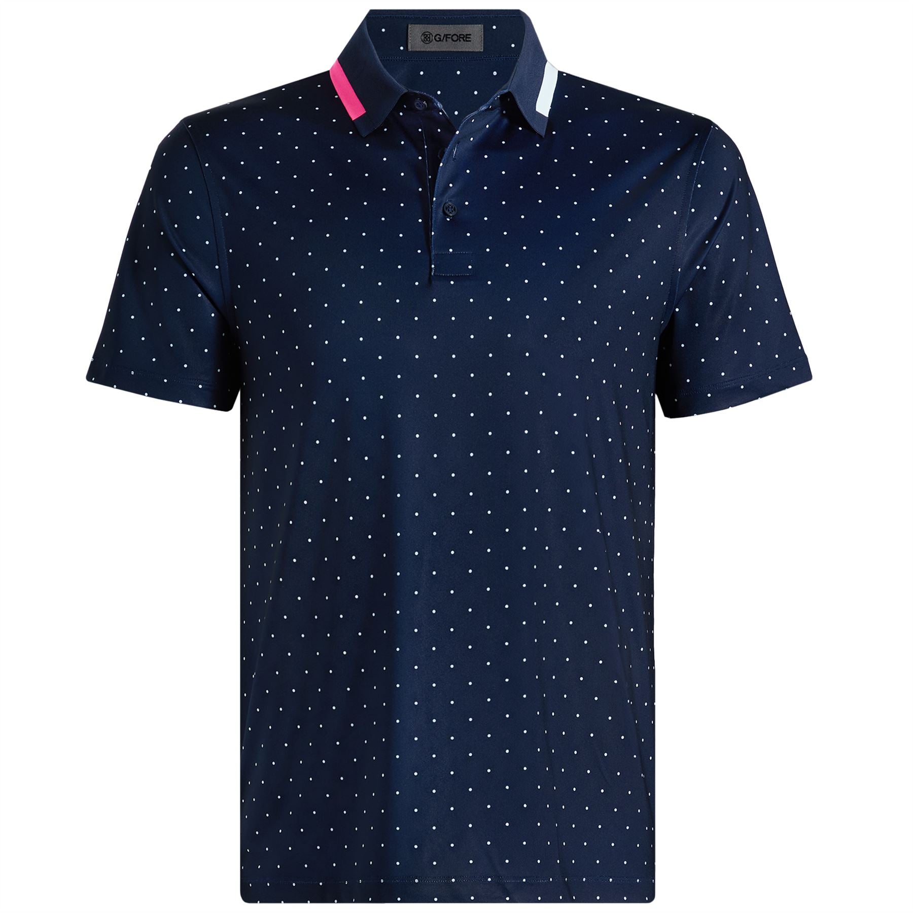 Polka Dot Tech Jersey Polo Twilight