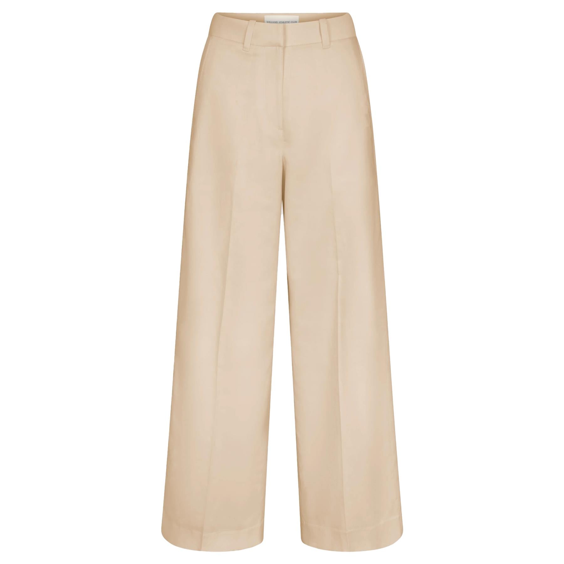 Womens Katherine Wide Leg Pants Pinky White