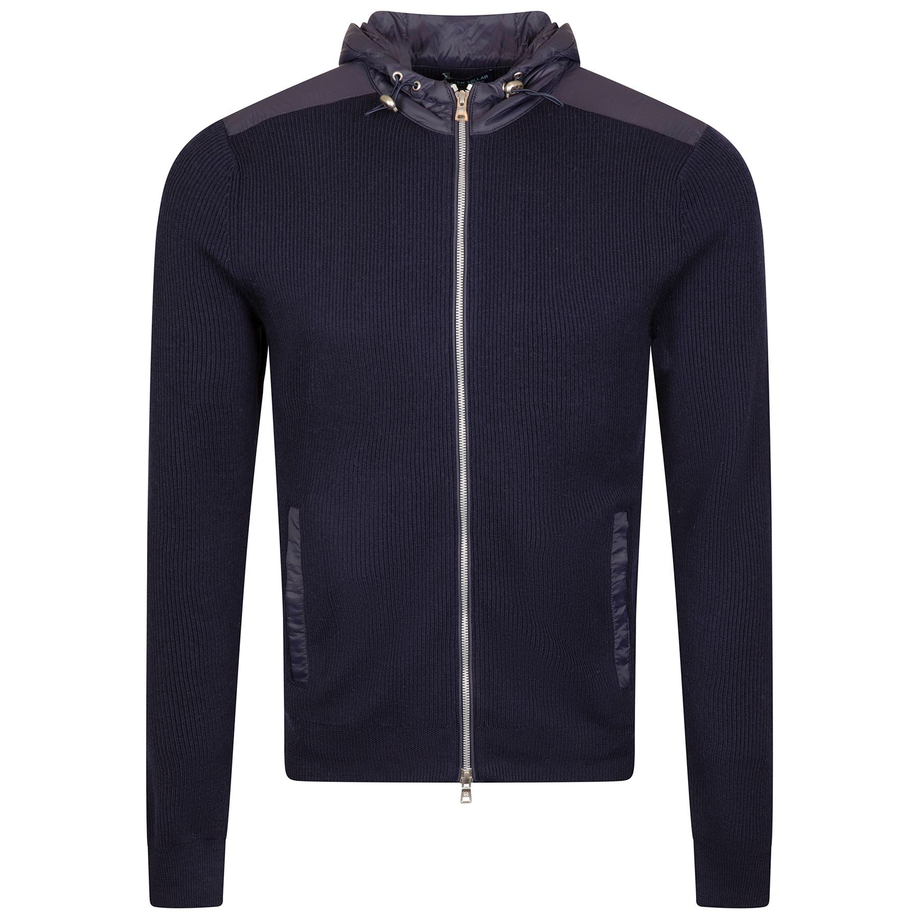 Holdridge Hybrid Full-Zip Hooded Sweater Navy