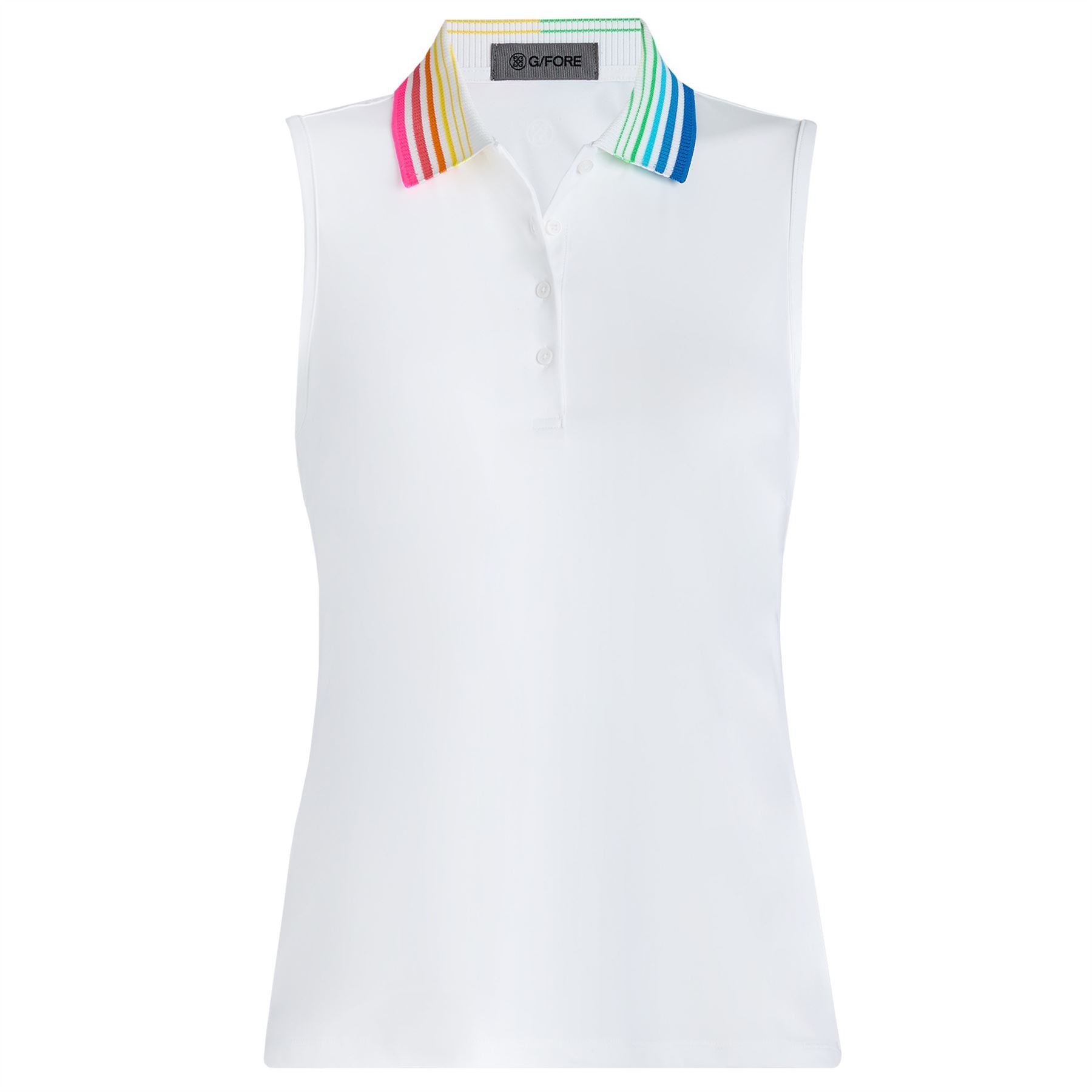 Womens Gradient Collar Silky Tech Nylon SL Polo Snow