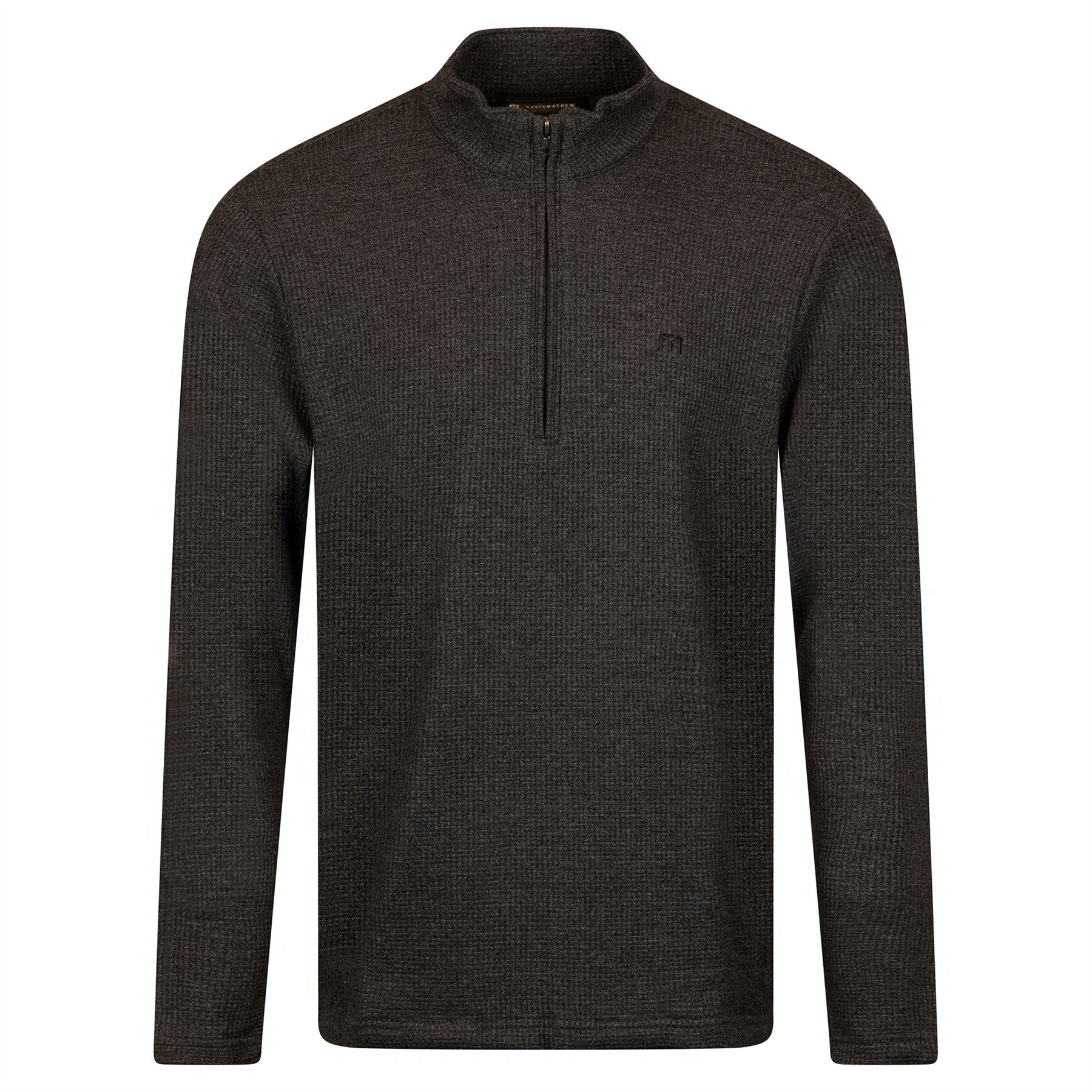 Last Sunset Quarter Zip Mid Layer Heather Dark Grey