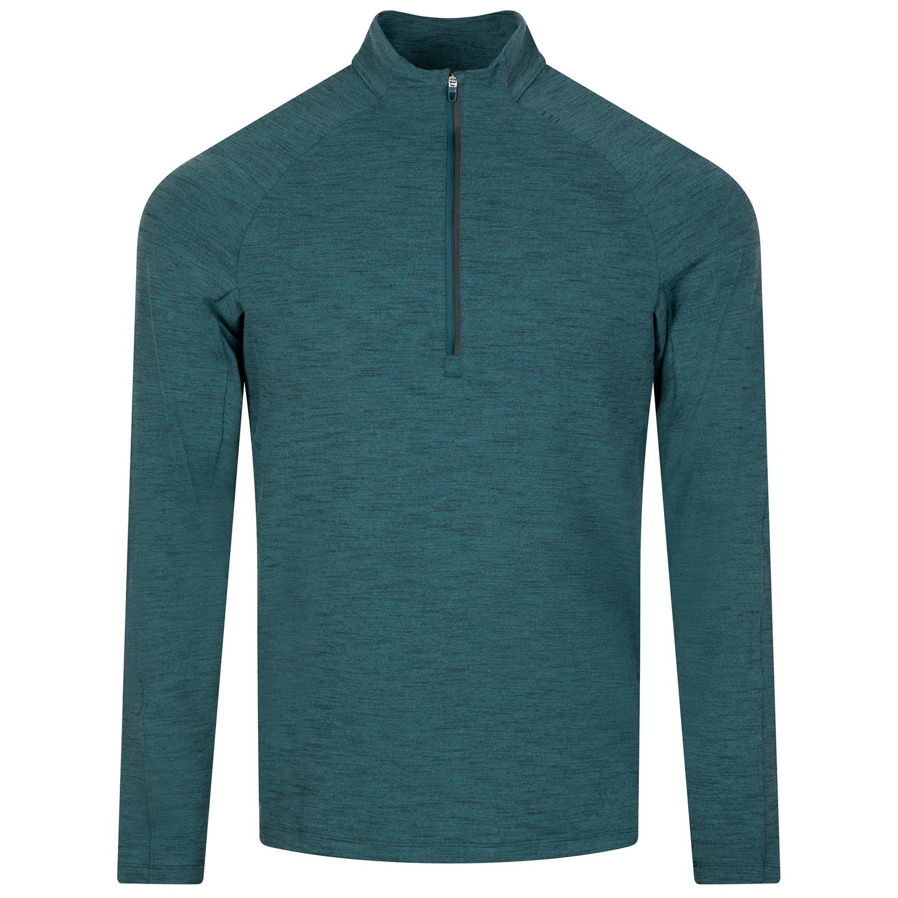 x TRENDYGOLF Surge Warm Half Zip Tri Colour Rulu Green Jasper Oceanic