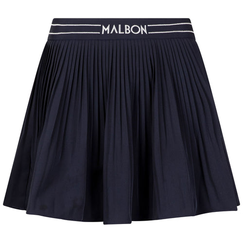 Womens Valentina Pleated Skirt Navy