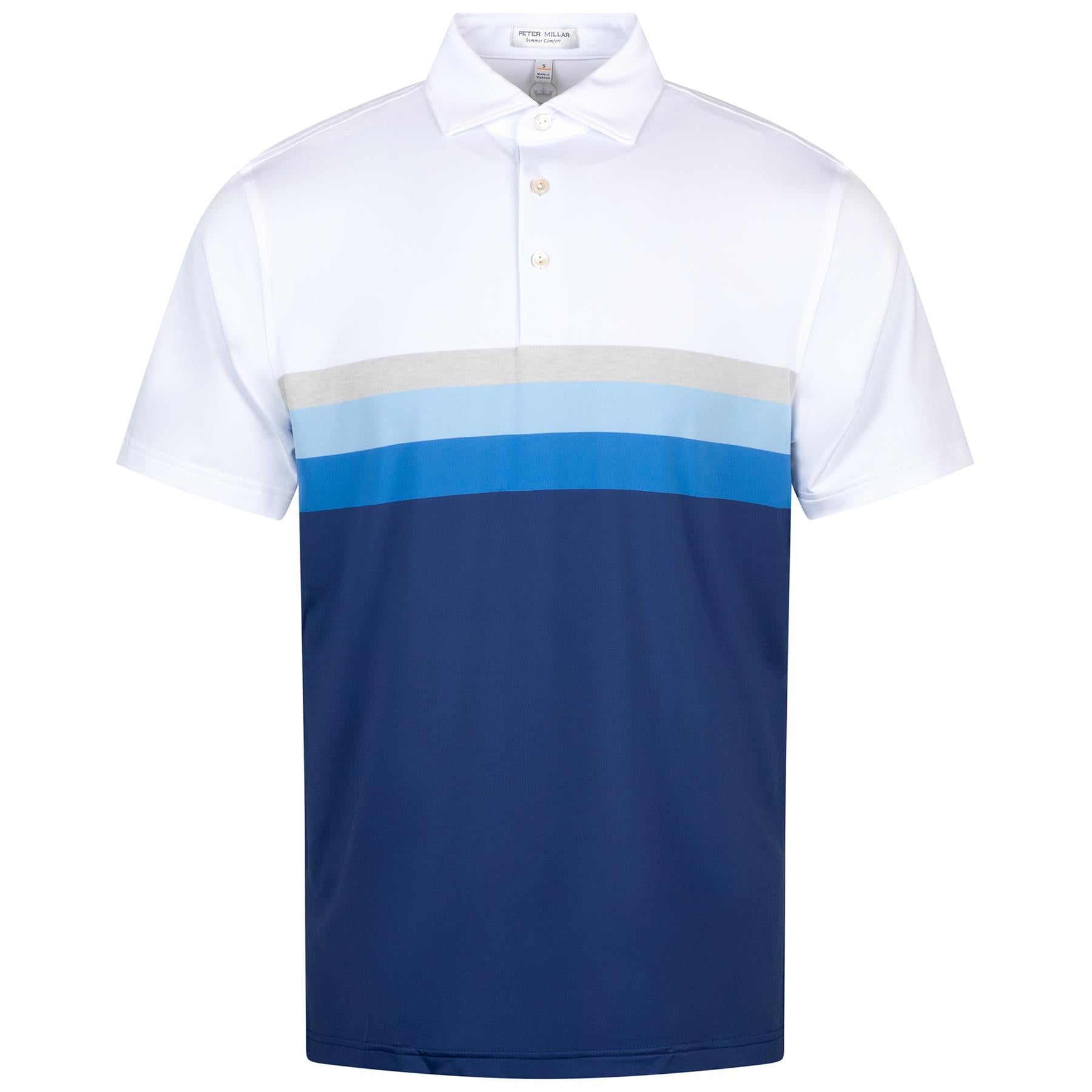 Fulton Performance Jersey Polo Collar White