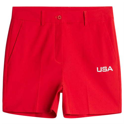 Womens Gwen High Stretch Shorts Flame Scarlet