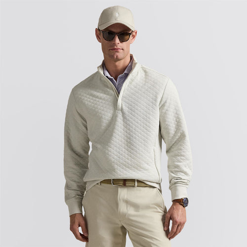 RLX Quilted Double Knit Half Zip Pullover Stone Pebble