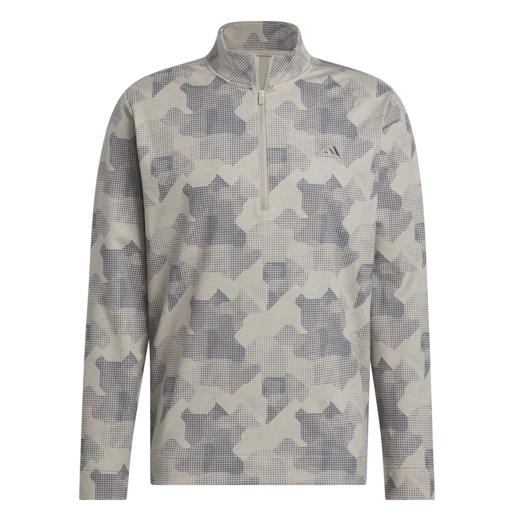Go-To Printed Quarter Zip Pullover Putty Beige